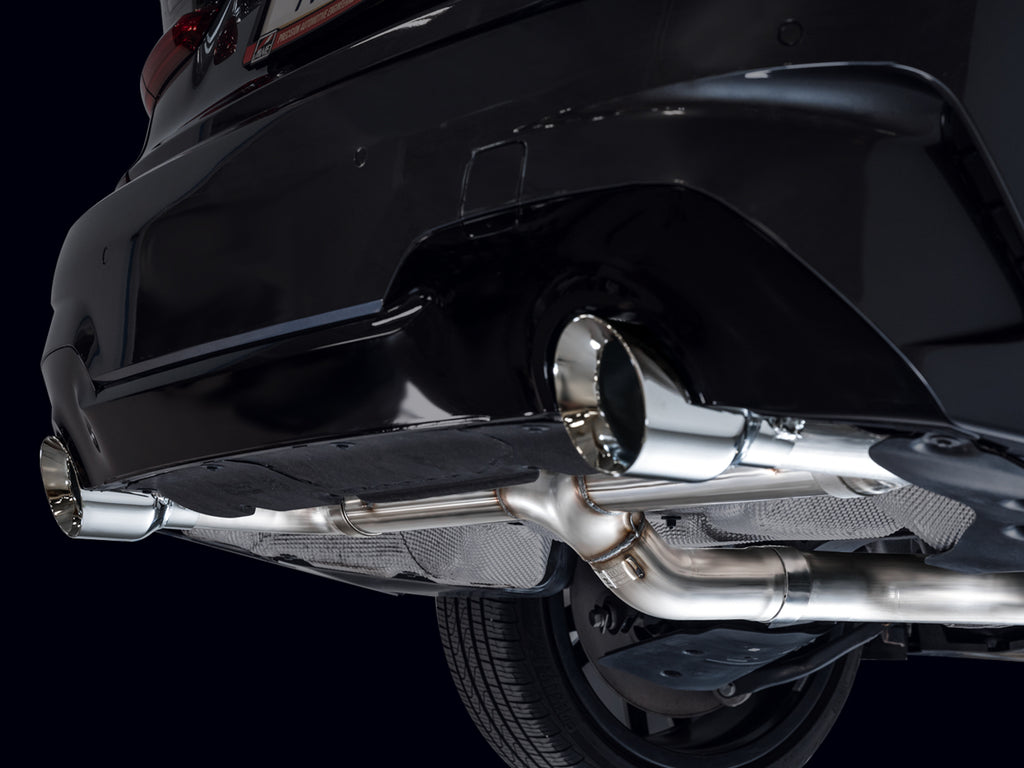 AWE Track Edition Axleback Exhaust for BMW G2X 330i/430i - 4.5” Chrome Silver Tips