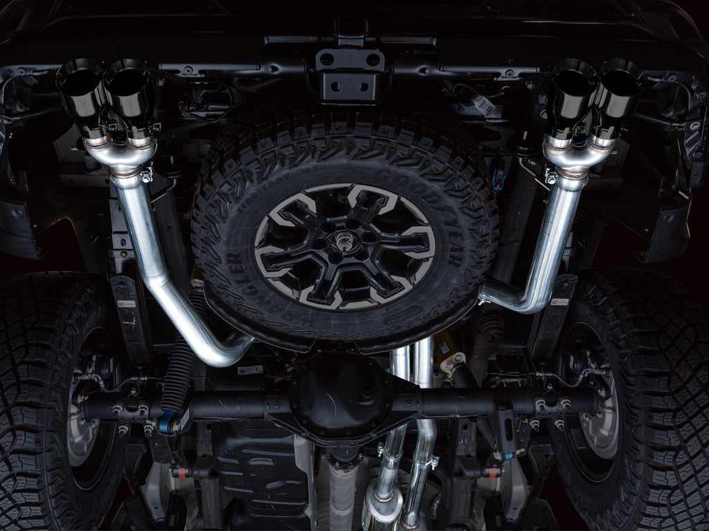 AWE 0FG Catback Exhaust for Silverado ZR2/Sierra AT4X - 4" Diamond Black Tips