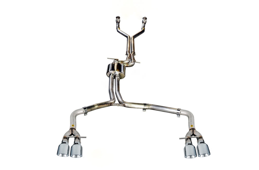 AWE Track Edition Exhaust for Audi C7 S7 4.0T - 4" Chrome Silver Tips