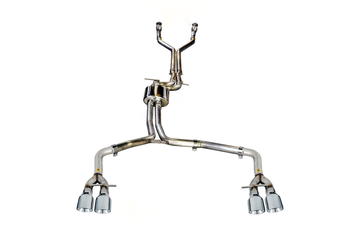AWE Track Edition Exhaust for Audi C7 S7 4.0T - 4" Chrome Silver Tips