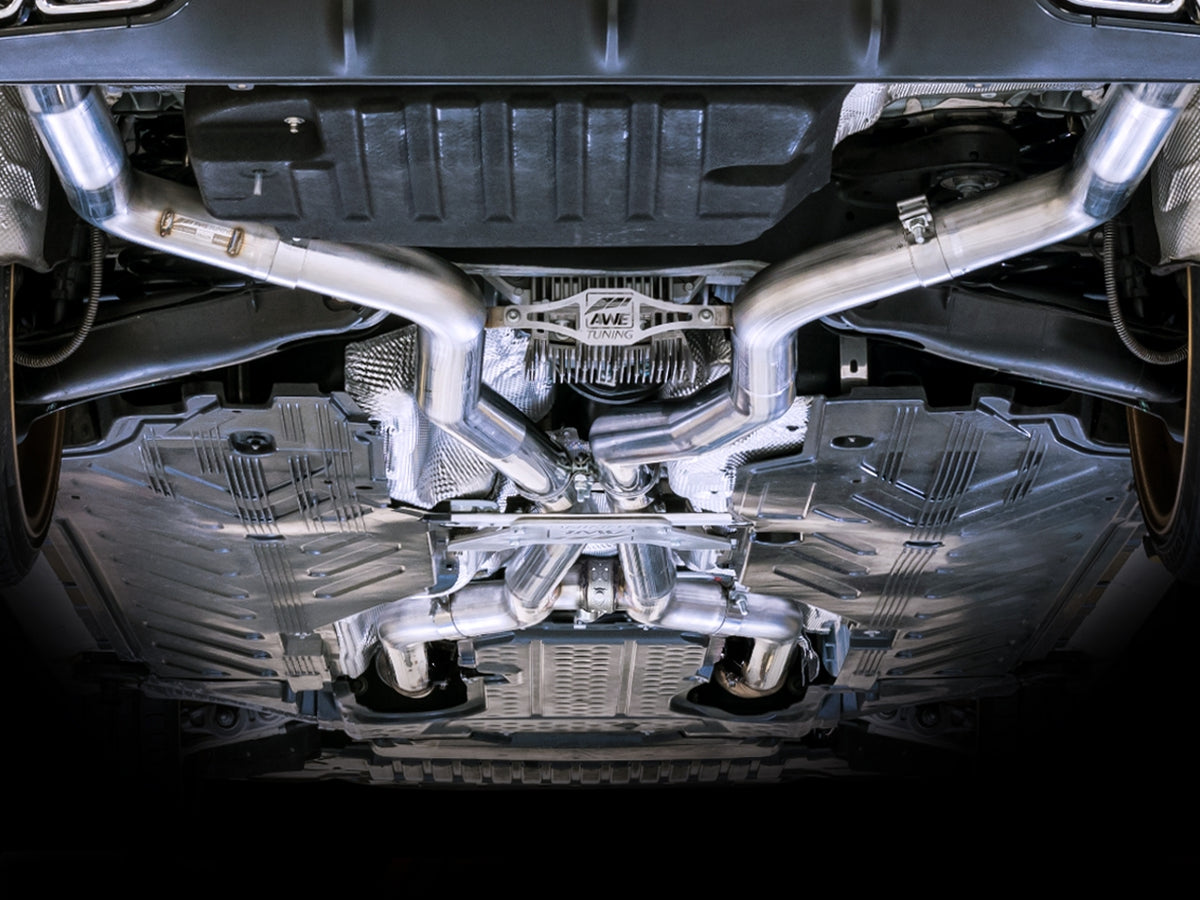 AWE Track Edition Exhaust System for '19-'21 Mercedes-Benz W205 AMG C63/S Coupe (no tips)
