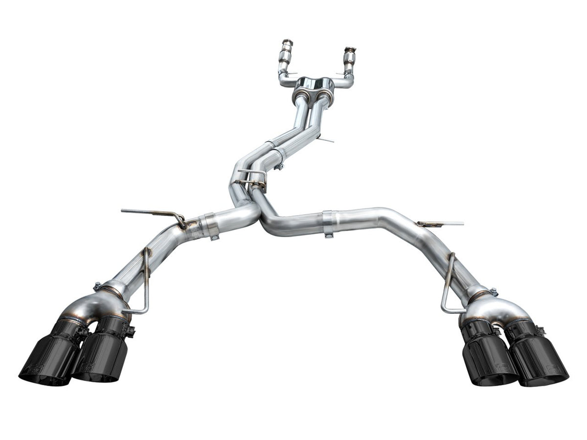 AWE Track Edition Exhaust for Audi C8 S6/S7 - 4.5" Diamond Black Tips