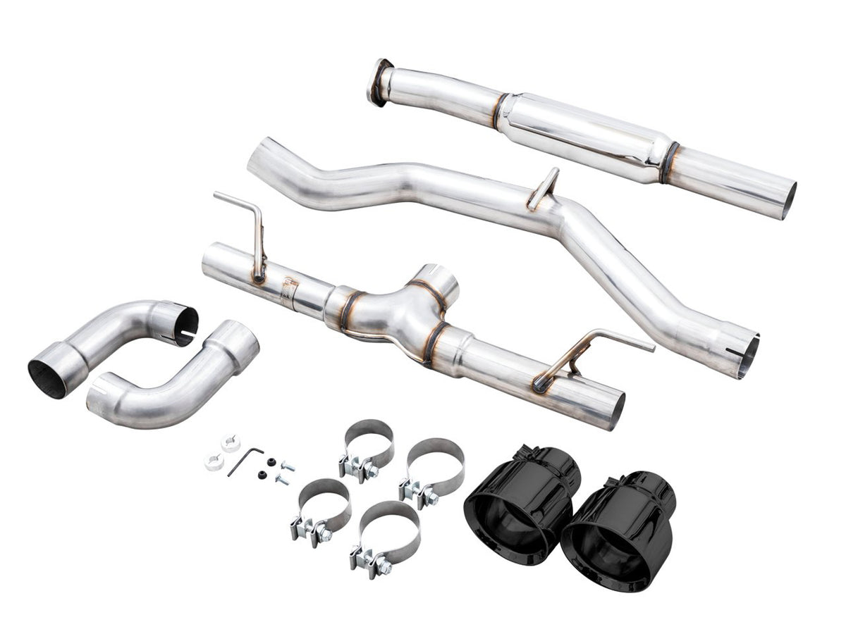 AWE Track Edition Exhaust for Subaru BRZ / Toyota GR86 / Toyota 86 / Scion FR-S - 5" Diamond Black Tips
