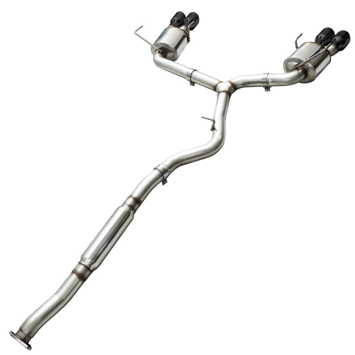 AWE Touring Edition Exhaust for 2015+ VA WRX Sedan - 4" Diamond Black Quad Tips