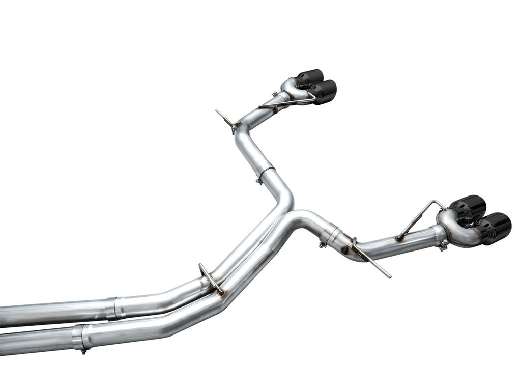 AWE Track Edition Exhaust for Audi C8 S6/S7 - 4.5" Diamond Black Tips