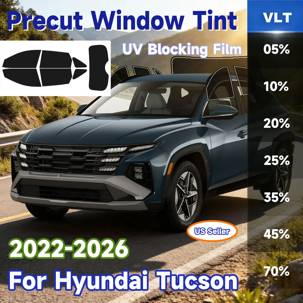 Precut Window Tint Kit for Hyundai Tucson (2022–2026) | UV-IR Block & Privacy Film