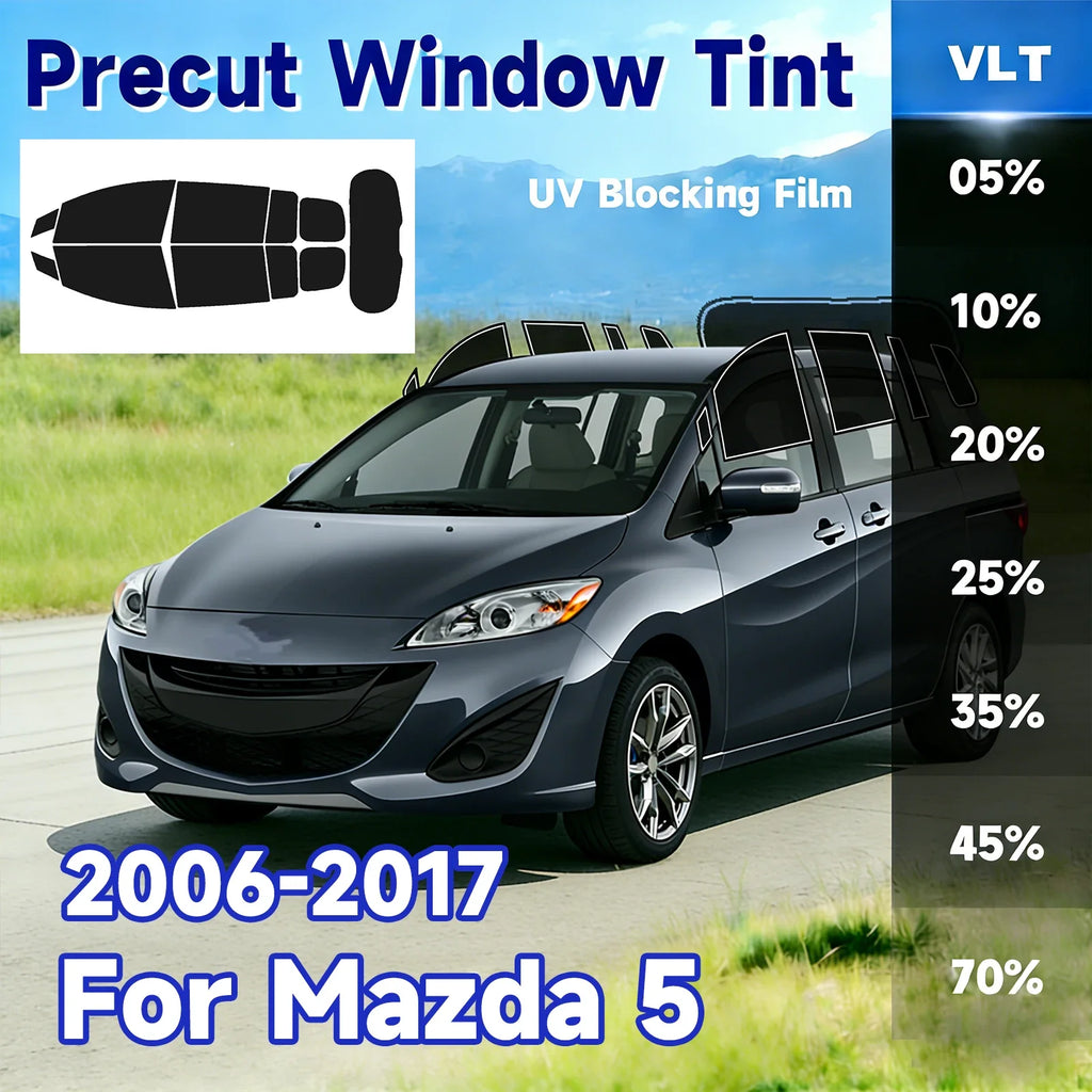 Precut Window Tint Kit for Mazda 5 (2006–2017) | UV Block & Heat Rejection Film
