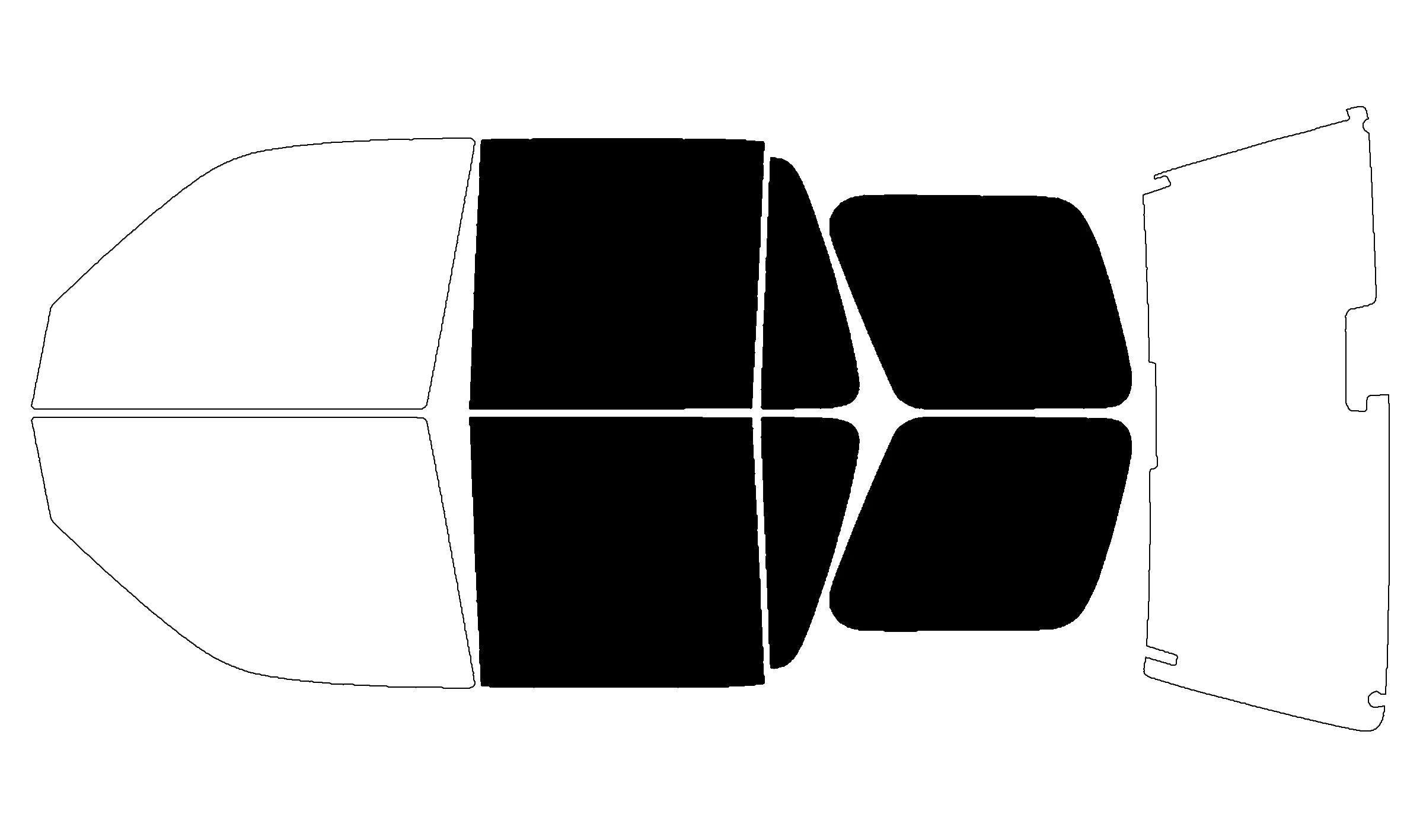 Precut Window Tint Kit for Honda CR-V (1997–2001) | UV Block & Privacy Film