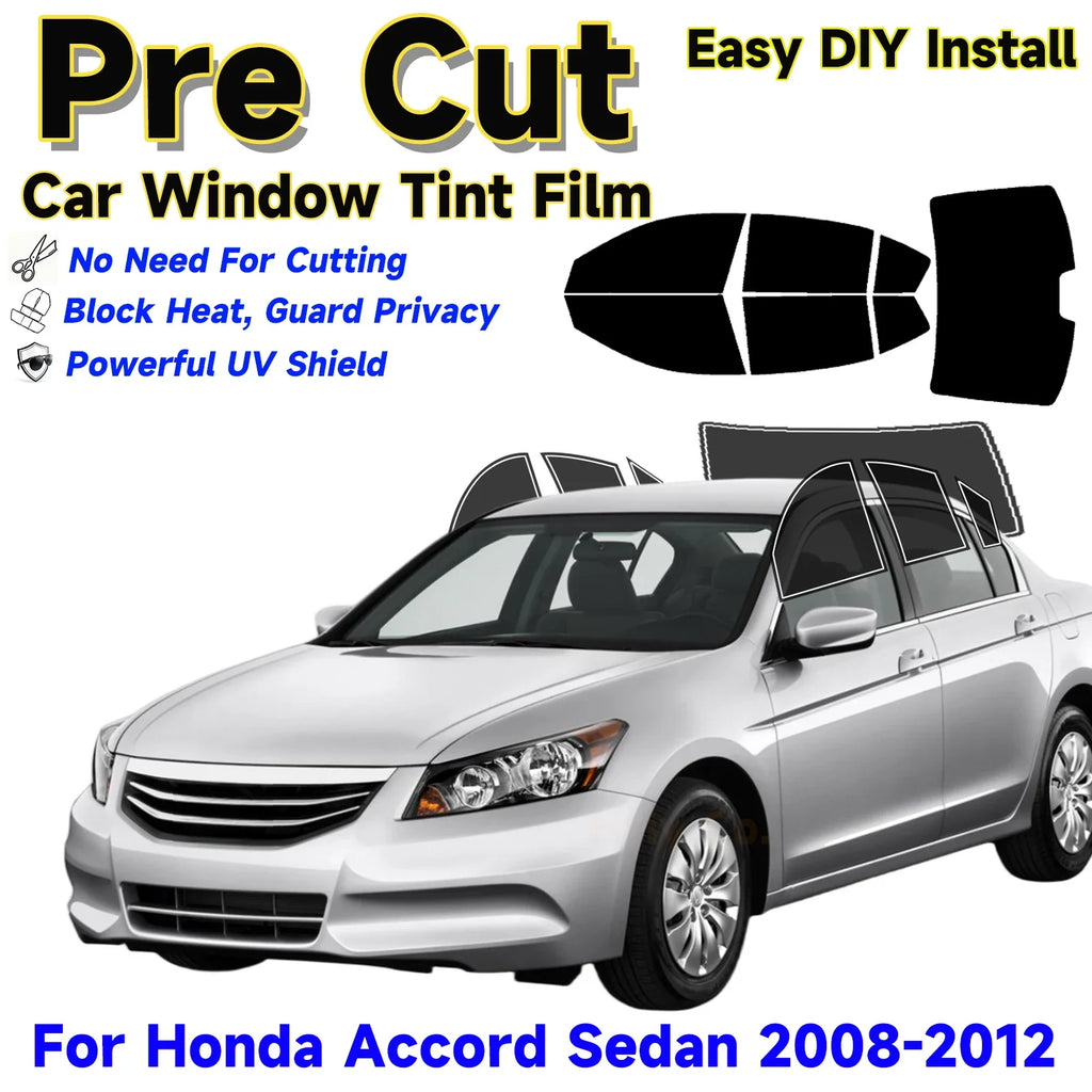 Precut Window Tint Kit for Honda Accord Sedan (2008–2012) | UV Block & Privacy Film
