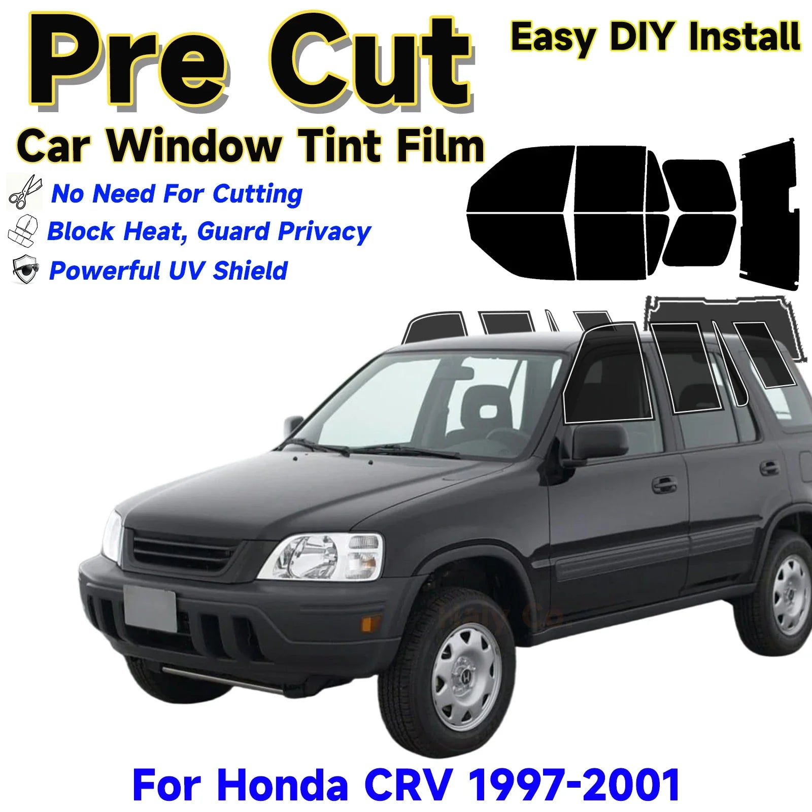 Precut Window Tint Kit for Honda CR-V (1997–2001) | UV Block & Privacy Film