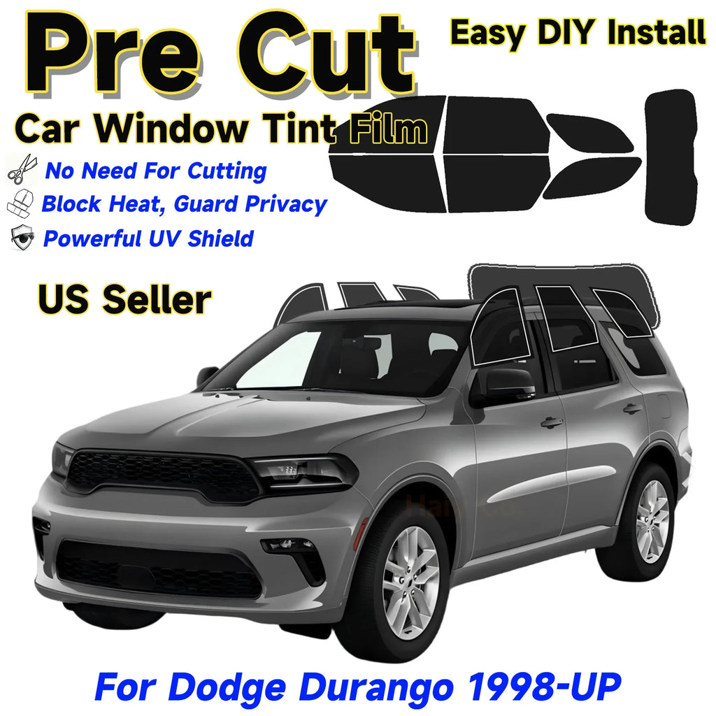 Precut Window Tint Kit for Dodge Durango (1998–2025) | UV Block & Privacy Film