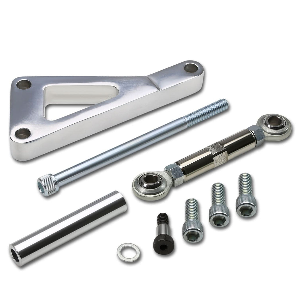 Chevrolet SBC Long Water Pump Alternator Bracket Set - Chrome