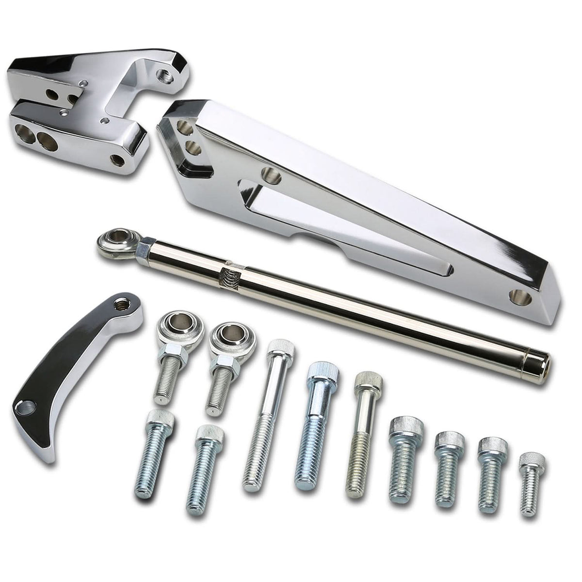 Chevrolet BBC Short Water Pump Alternator Bracket Set - Chrome