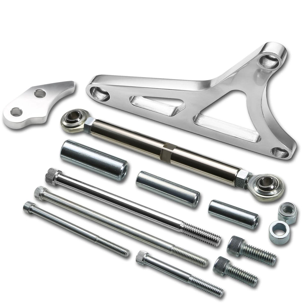 Ford SBF 351W Windsor Chrome Alternator Bracket Set