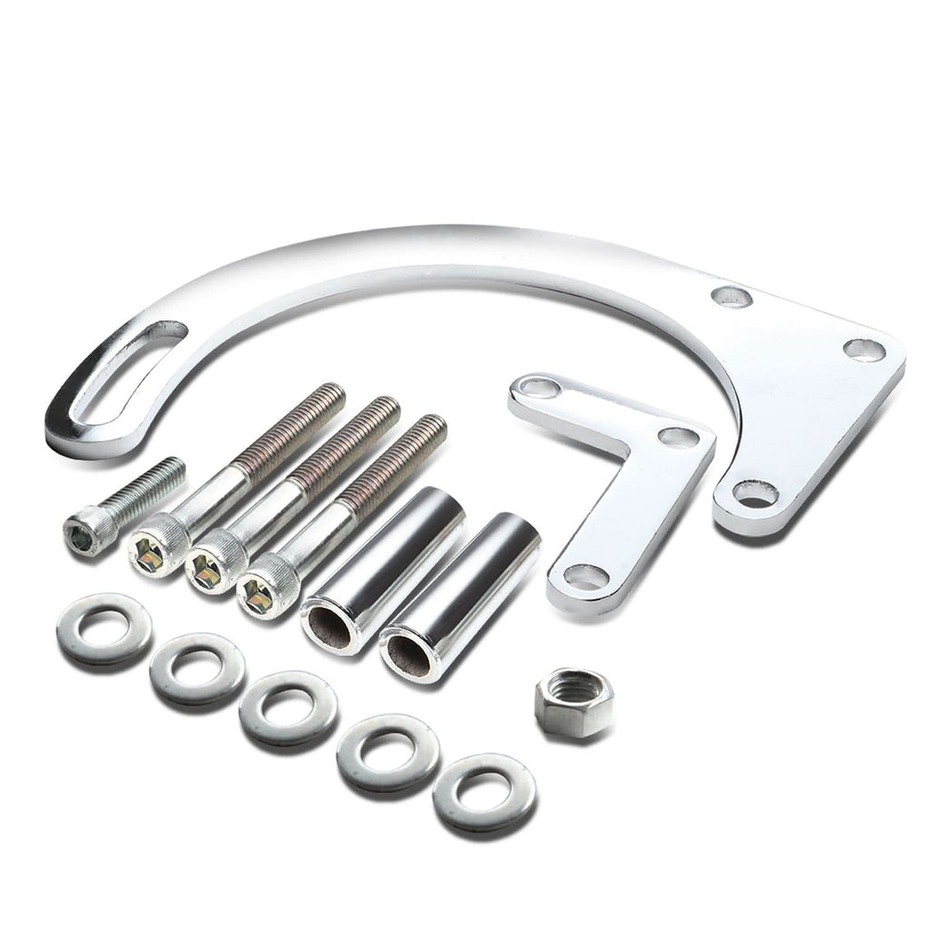 1955-1968 Chevrolet SBC Low Mount Alternator Bracket Set - Chrome