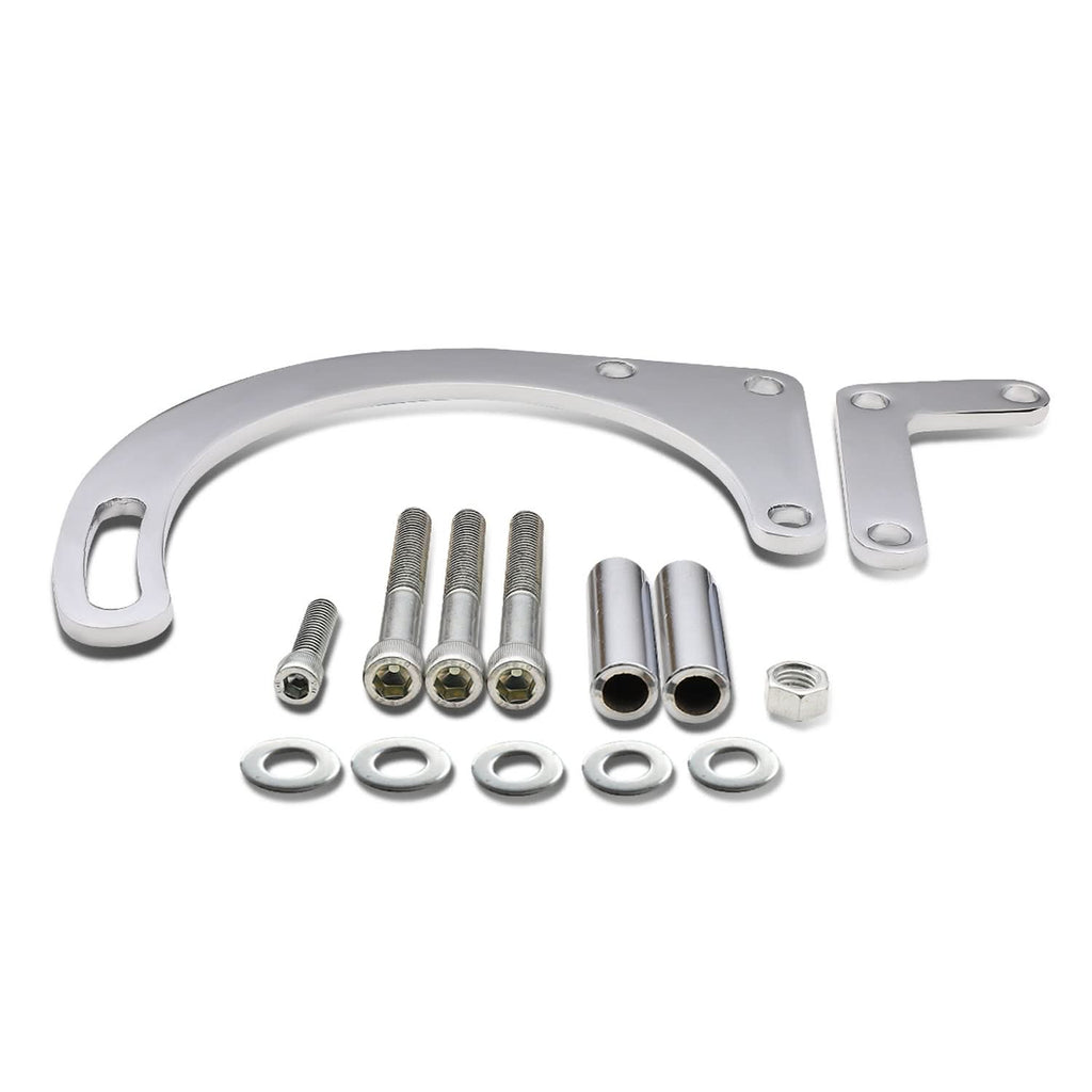 1955-1968 Chevrolet SBC Low Mount Alternator Bracket Set - Chrome