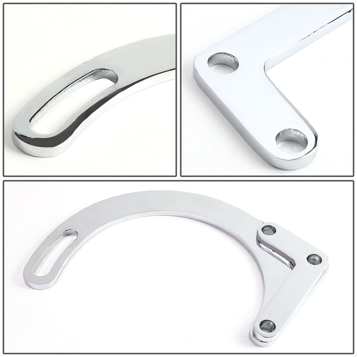 1955-1968 Chevrolet SBC Low Mount Alternator Bracket Set - Chrome