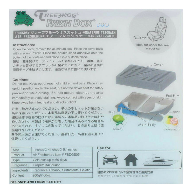 Treefrog 2IN1 Grapefruit & Squash Scent  Air Freshener GEL 200G