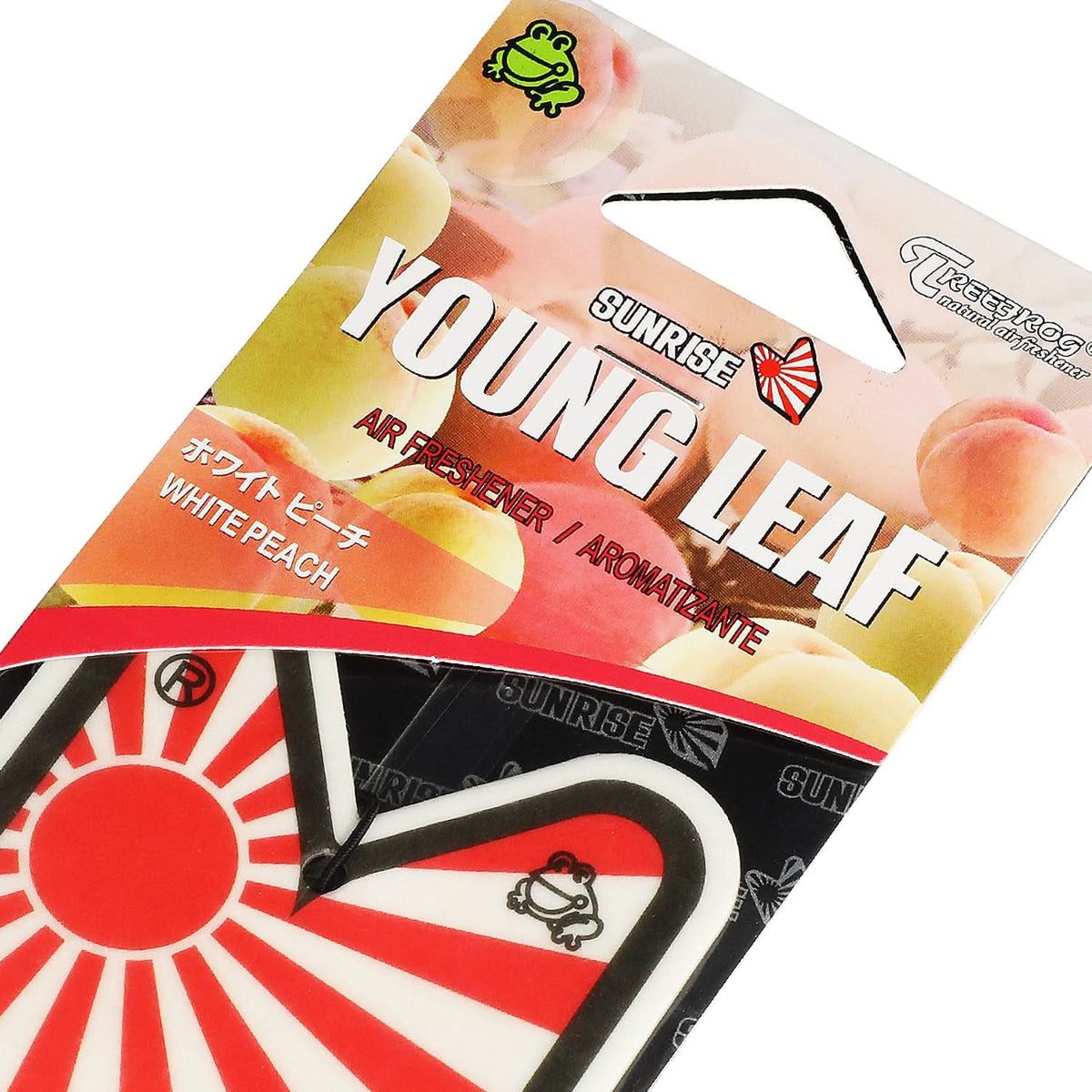 White Peach Paper Hanging Air Freshener - Young Leaf Rising Sun