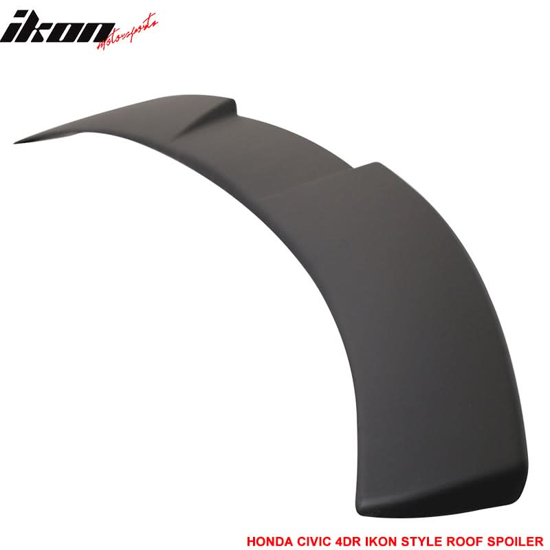 Fits 16-21 Civic X Sedan Trunk Spoiler Decklid + IKON Roof Spoiler