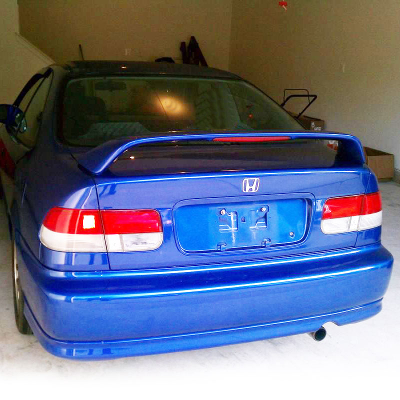 1996-2000 Honda Civic EM Type R Rear Trunk Spoiler 3rd Brake LED