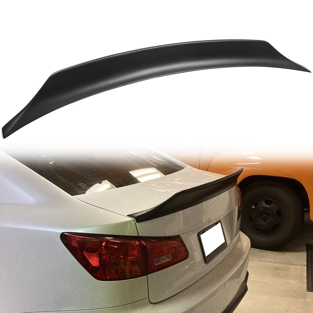 2006-2013 Lexus IS F Sport V2 Style Black Rear Spoiler Wing PP