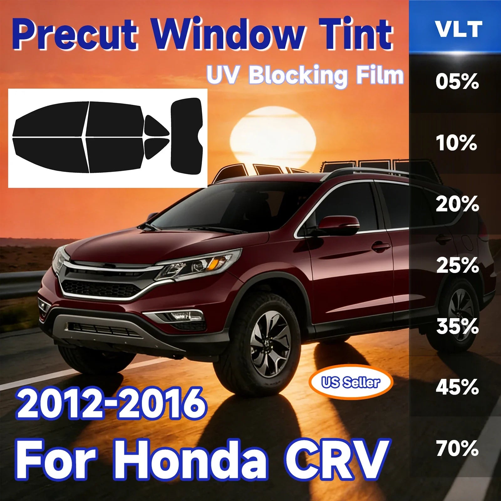 Precut Window Tint Kit for Honda CR-V (2012–2016) | UV Block & Privacy Film