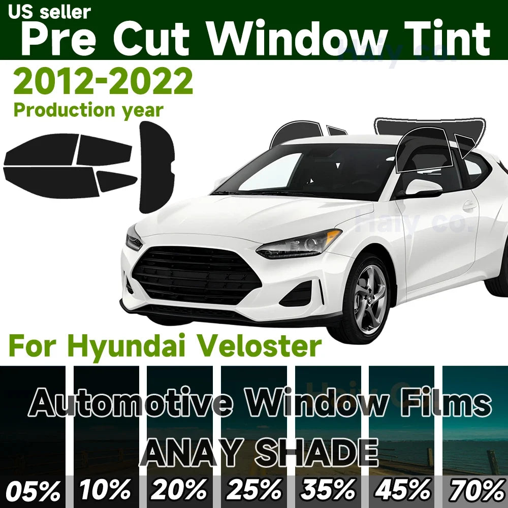 Precut Window Tint Kit for Hyundai Veloster (2012–2022) | UV Block & Privacy Film