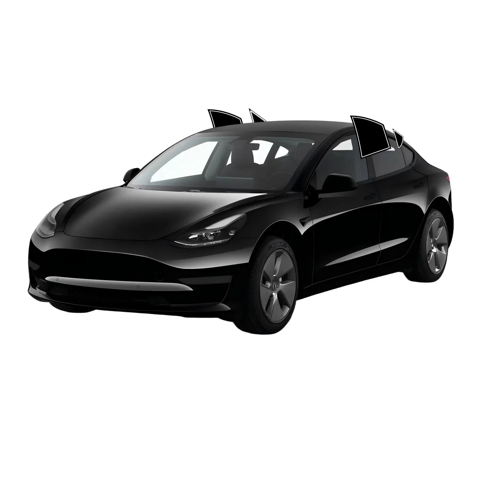 Precut Window Tint Kit for Tesla Model 3 (2017–2023) | UV-IR Block & Privacy Film