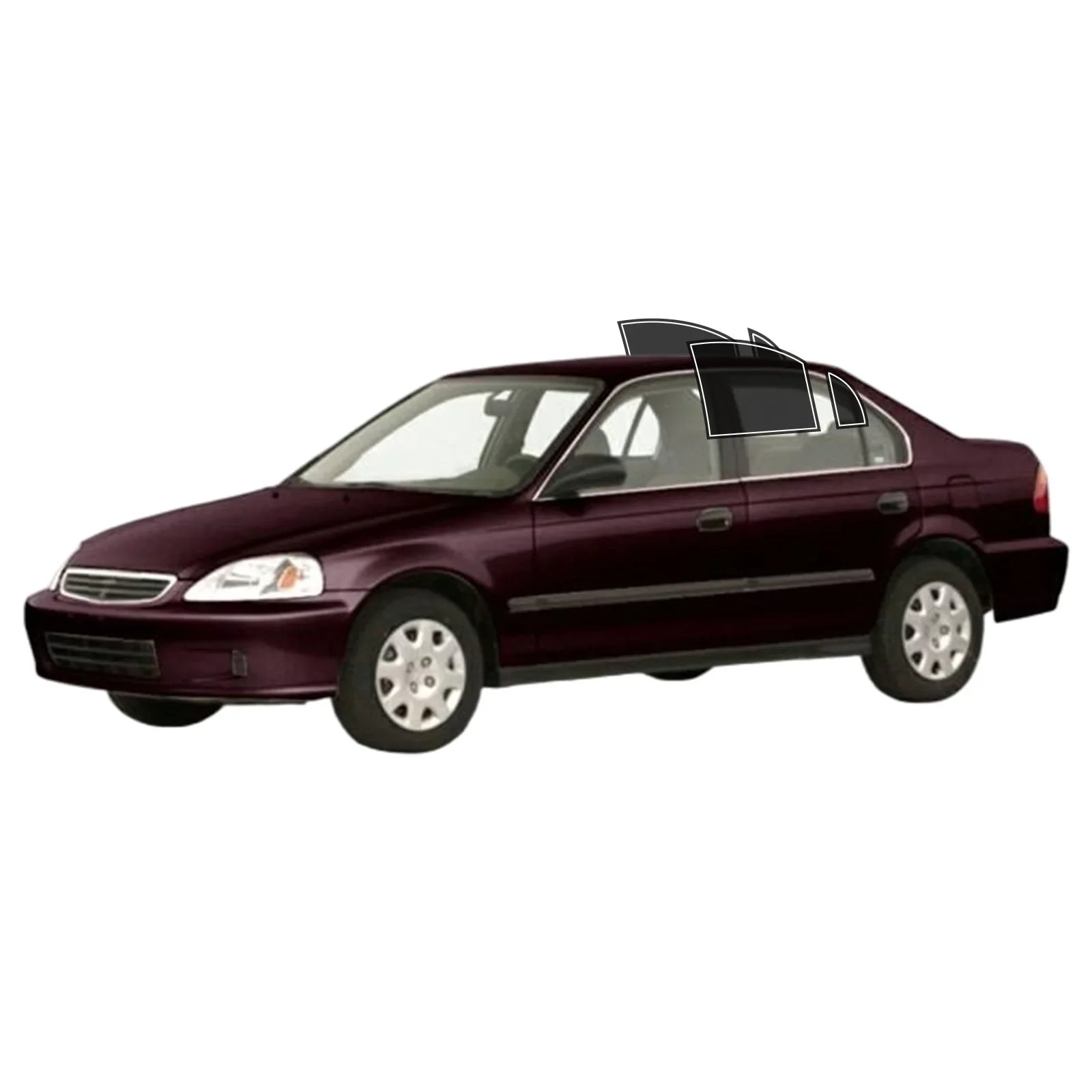 Precut Window Tint Kit for Honda Civic Sedan (1996–2000) | UV Block & Privacy Film