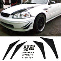 Universal GMC 4 PCS Front Bumper Lip Splitter Fin Spoiler Canard
