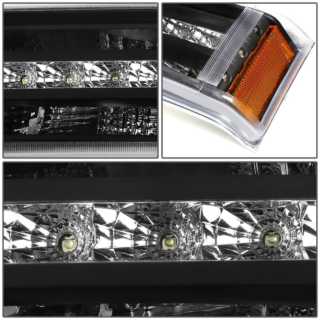 03-06 Chevrolet Silverado Avalanche LED DRL Bumper Lights Black