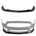 2015-2017 Ford Mustang MDA Style Unpainted Black Front Bumper Lip PU