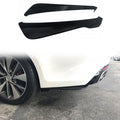 Universal V1 Style Unpainted 2PC Rear Bumper Lip Diffuser Splitters PP