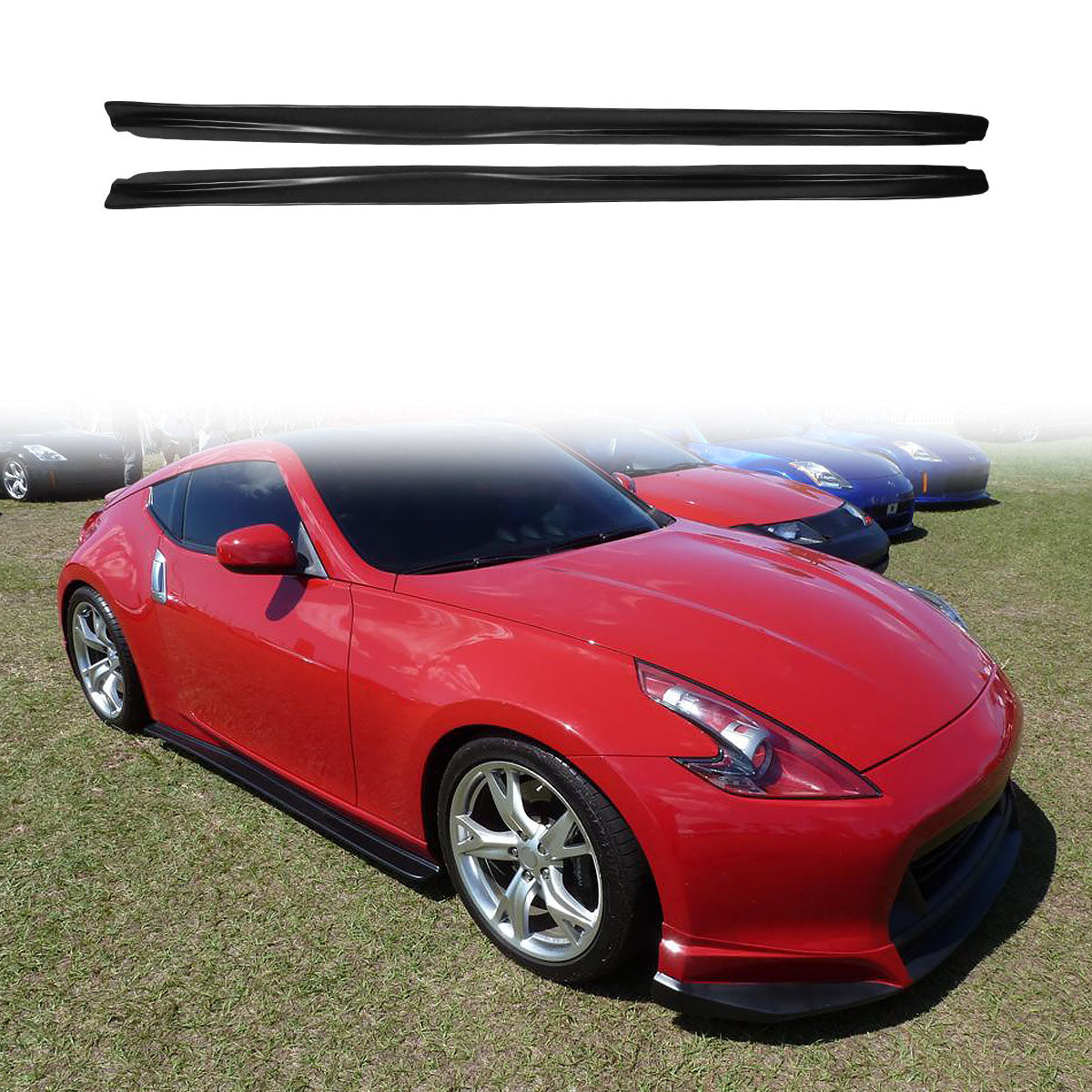 2009-2020 Nissan 370Z Aero Jacket Style Side Skirts Rocker Pannel PU