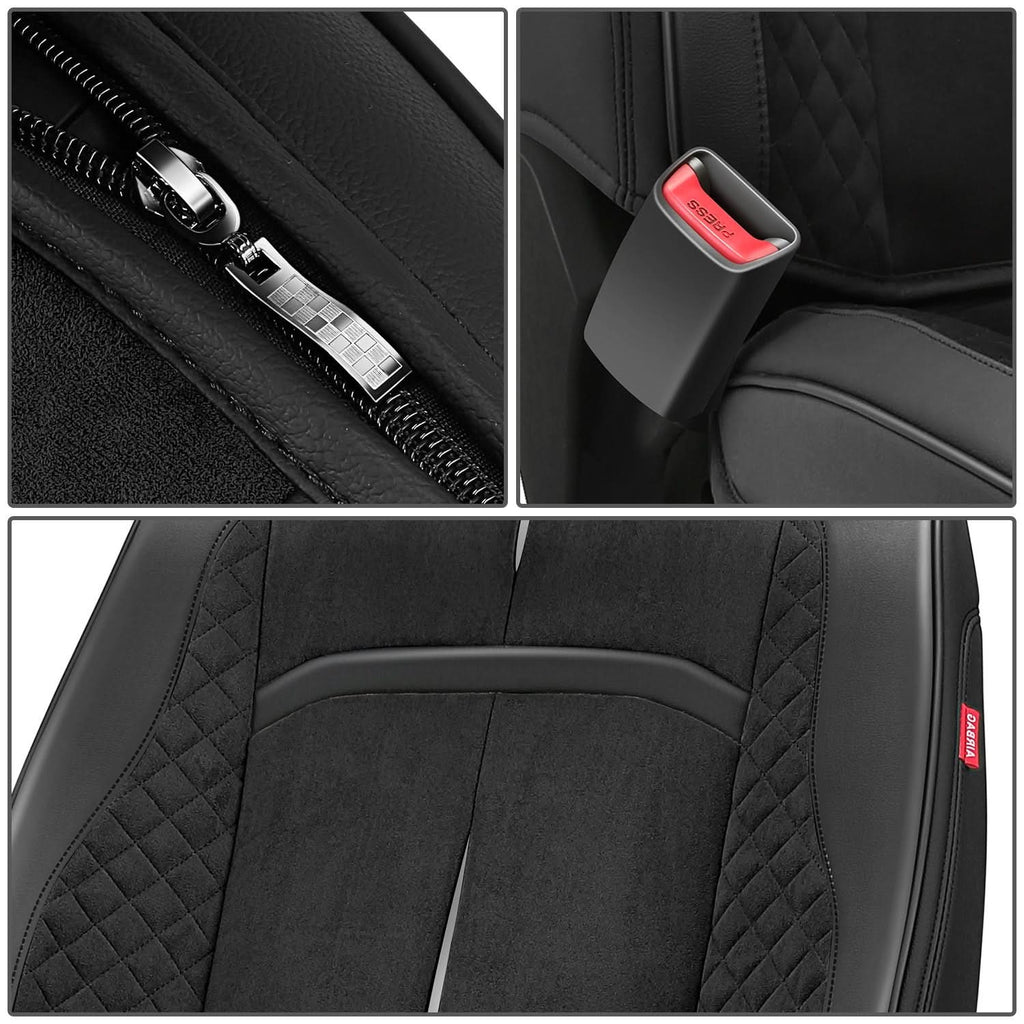 Voris Style Front Row Seat Covers Set - Black
