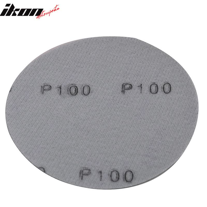 50PC 5" Wet Dry No Hole Sand Paper Disc 100 Grit Repair Sandpaper