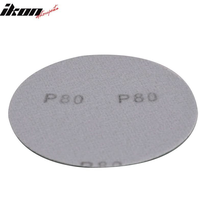 100PC 5" Wet Dry No Hole Sand Paper Disc 80 Grit Repair Sandpaper