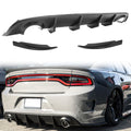 2015-2023 Dodge Charger V2 Rear Diffuser & 2PC Side Apron Matte Black