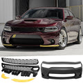 2015-2023 Dodge Charger Front Bumper + Foglights + 2019 Grilles PP