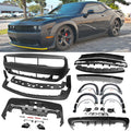 2008-2014 Challenger Front+Rear Bumper Cover+Fender Flares+V3 Diffuser