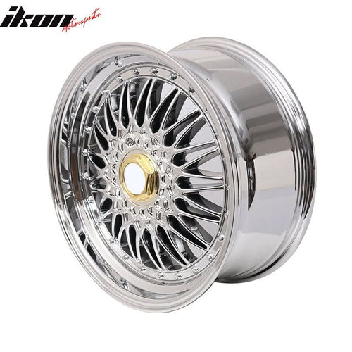 (2) 18X8.0 +35 5X114.3 / 5X120 Step Lip Deep Dish Mesh Wheels Rims