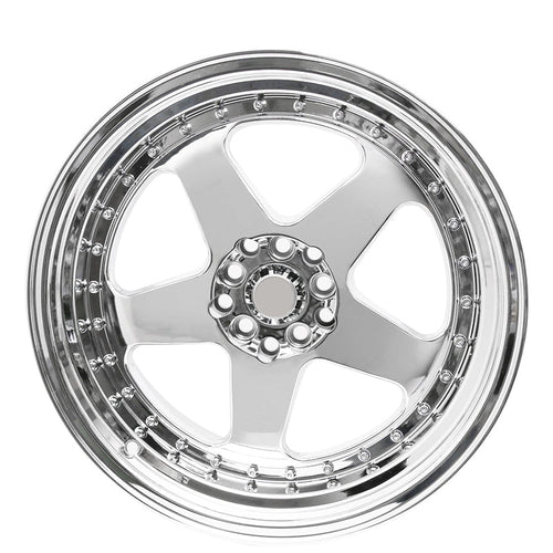 (2) 18X10 +30 5X100 / 5X114.3 Step Lip 5 Spoke Wheels Rim Accessories