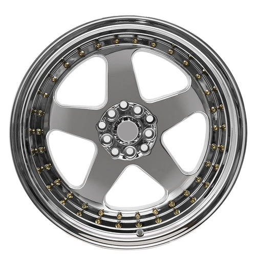 (2) 18X10 +30 5X100 / 5X114.3 Step Lip 5 Spoke Wheels Rim Replacement