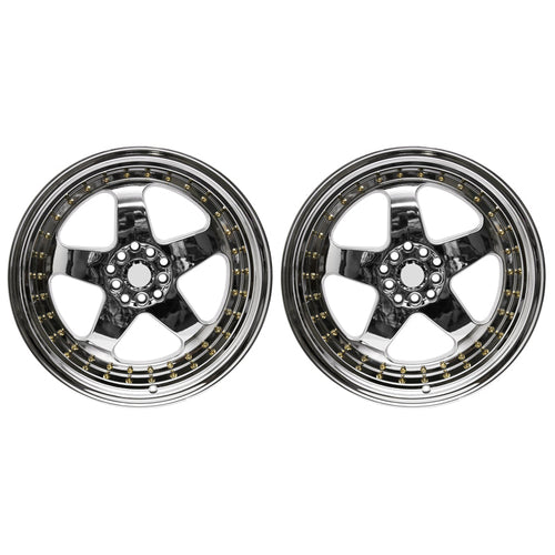 (2) 18X9.0 +30 5X100 / 5X114.3 Step Lip 5 Spoke Wheels Rim Replacement