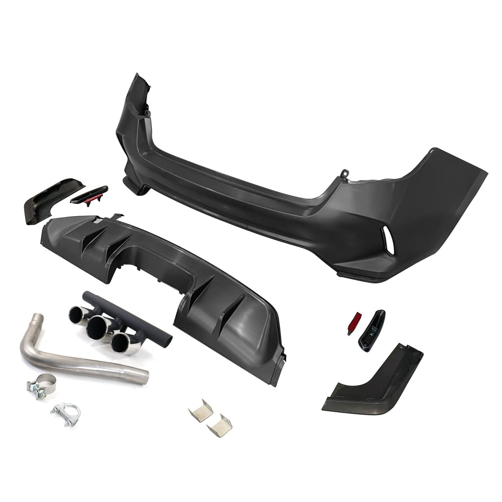 2022-2024 Honda Civic LX Sport Rear Bumper Cover Set + Exhaust Pipe