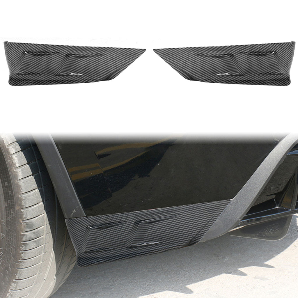 2020-2024 Tesla Y IKON Carbon Fiber Print Rear Lip W/ RearÂ Aprons PP