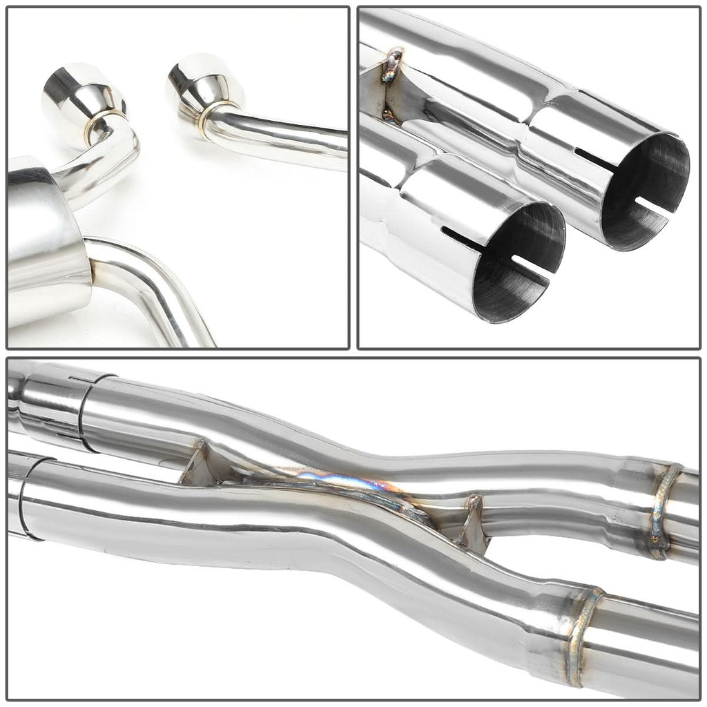 2009-2011 Cadillac CTS-V Dual Rolled Tip Catback Exhaust - Stainless Steel