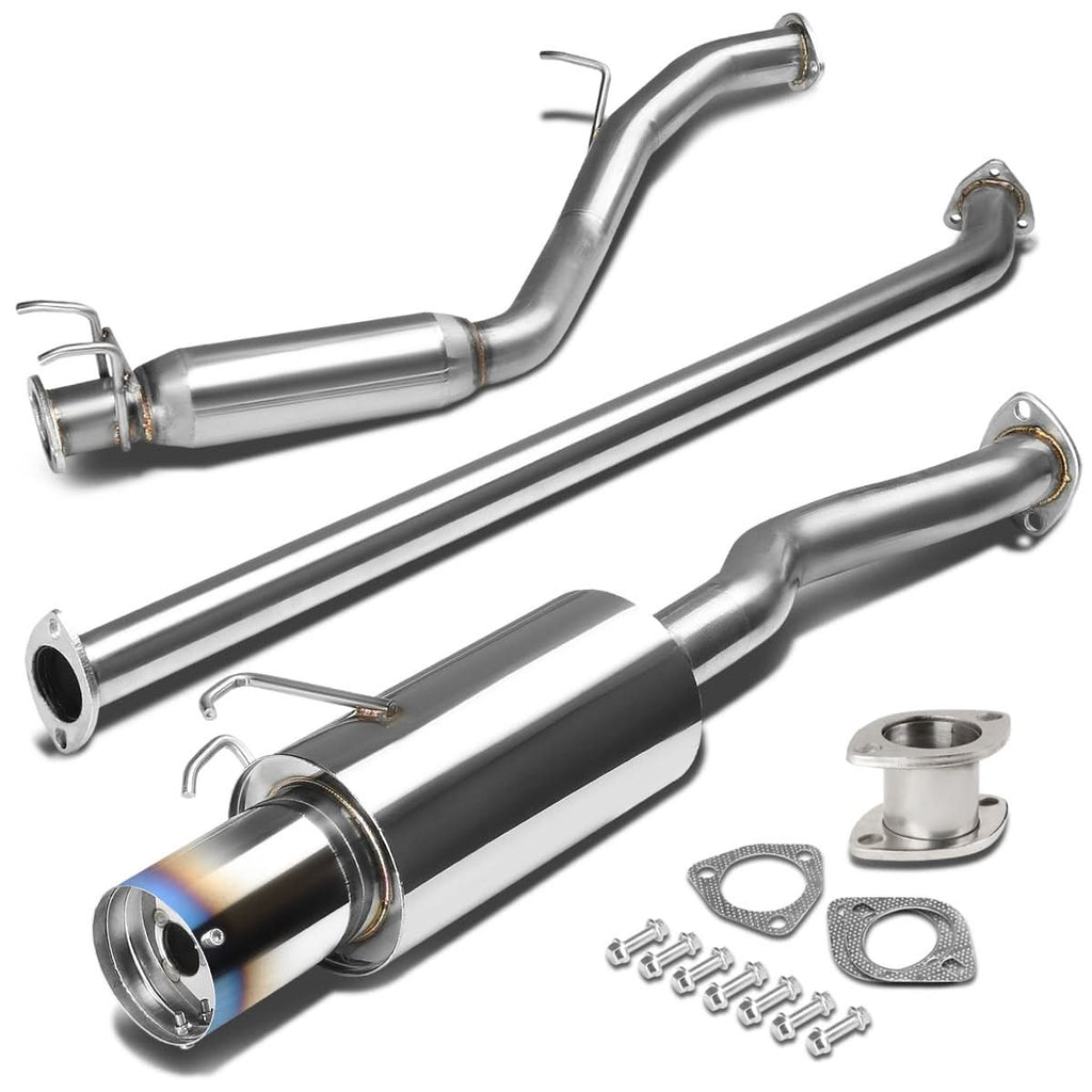 06-08 Honda Civic EX Catback Exhaust Single Burnt Tip Stainless Steel