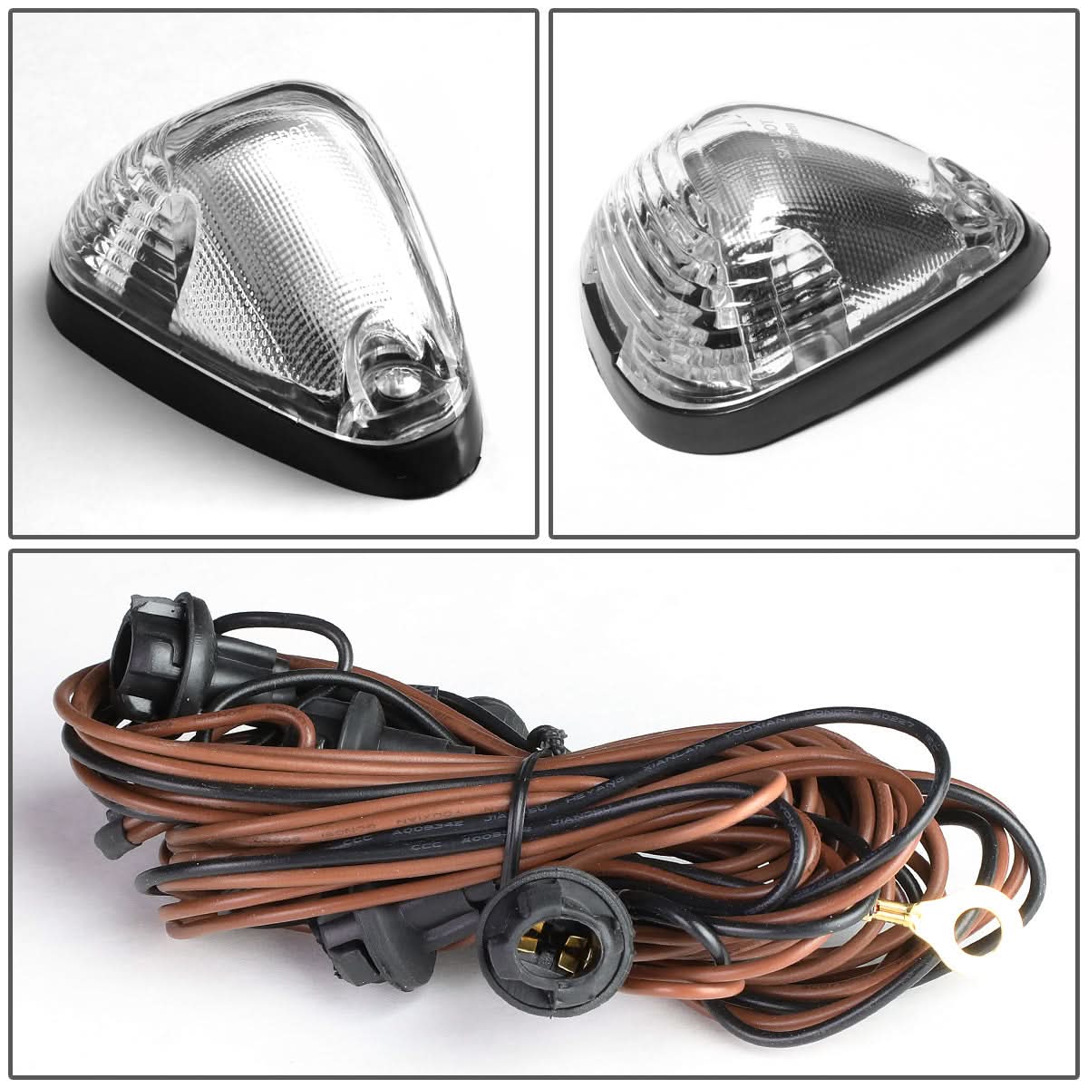 99-15 Ford Super Duty Chrome Housing Amber LED Cab Light